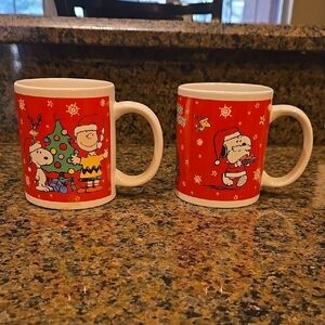Peanuts Christmas Mugs - Red